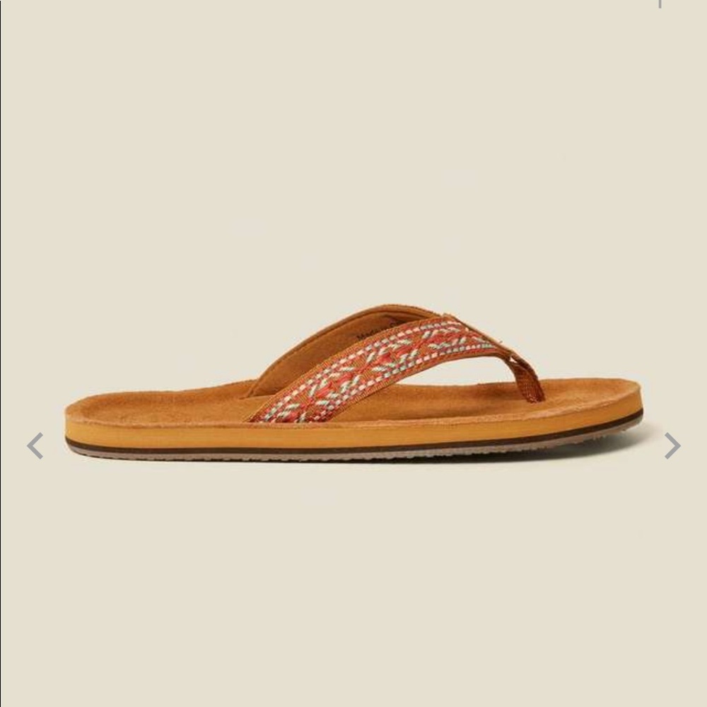 Fat Face somerton suede flip flops size 6